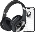 DOQAUS Bluetooth Headphones Over Ear, 90H Playtime Wireless Headphones with App Control, 9 EQ, Deep Bass, HiFi Stereo Sound, Headset for Travel Commute Gym and Study, Foldable Memory Foam