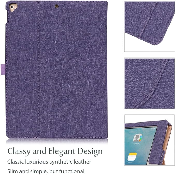 ProCase for iPad Pro 12.9 2017/2015 Case (1st & 2nd Generation), Stand Folio Case Cover for iPad Pro 12.9 Inch (Old Model 2017/2015), with Multiple Viewing Angles, Pencil Holder -Purple