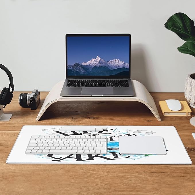 Life is Better at The Lake Mouse Pad, Large Big Gaming Mouse Pad Desk Pad, Mousepad with Non-Slip Rubber Base, Extended XXL Mouse Mat for Computer Laptop Office Accessories
