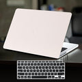 DTangLsm for MacBook Pro 14 inch Case 2026 M5, 2025-2021 M4 M3 M2 M1 A3427 A3426 A3434 A3401 A3185 A3112 A2992 A2918 A2779 A2442, Woven Textured Leather Hard Logo Cutout Case+Keyboard Cover, Beige