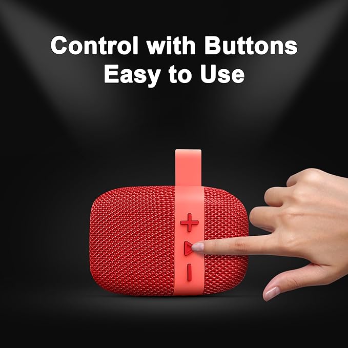 Fisher Portable Bluetooth Speakers, Clip-On Speakers Bluetooth Wireless, IPX5 Waterproof Speaker,10W Peak Power Bluetooth Speaker Stereo HD Sound, BT 5.3, FM Radio, for Pool, Beach, Use Anywhere