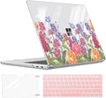 Case for 13 Inch Microsoft Surface Laptop 2025 Release 2095, Lightweight Scratch-Resistant Pattern Plastic Hard Shell Case for Microsoft Surface Laptop 13 2095 Cover, Pink & Purple Flowers