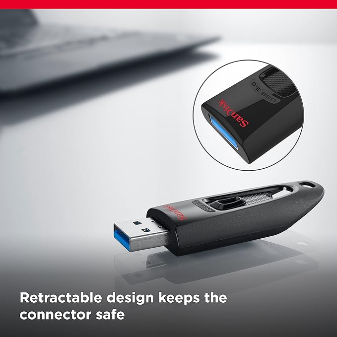 SANDISK 128GB 5-Pack Ultra USB 3.0 Flash Drive (5x128GB) - SDCZ48-128G-B5CT, Black