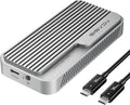 ACASIS 80Gbps M.2 NVMe SSD Enclosure, with Cooling Fan, Compatible with Thunderbolt5/USB4 V2.0, Back Compatible with Thunderbolt4/USB4 V1.0, USB3.2/3.1/3.0 (TB501 Pro) (Silver)