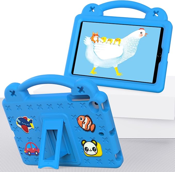 AKABEILA Compatible with Apple iPad mini 1/2/3/4/5 Tablet Case, Lightweight Shockproof Protective Case with Stand Handle for Girl Kid Gift Sky Blue