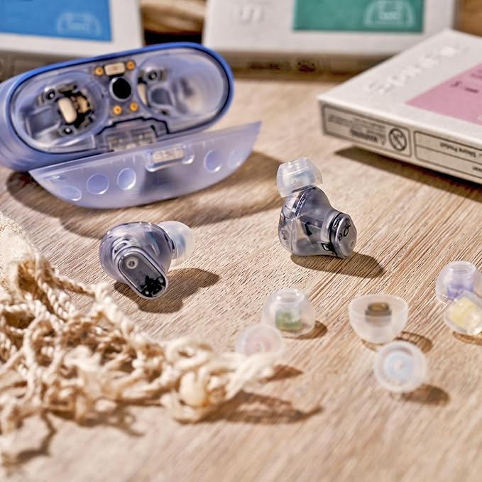 SpinFit Omni for True Wireless Earbuds & IEMs - L - Patented Silicone Eartips for Replacement (1 Pair) (3.7 mm Nozzle Dia.)
