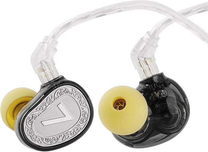 Linsoul 7Hz Elua Ultra in Ear Monitor, Dual Dynamic Driver Earphone, HiFi Wired IEM Earbuds with High-Purity Oxygen-Free Copper Cable for Musicians Audiophiles (Silver)