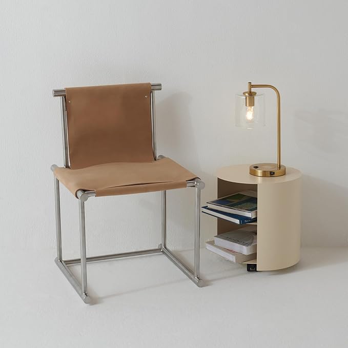 Brightech Elizabeth Table Lamp with Wireless Charging Pad and USB Port, Bedside Reading Lamp, Vintage Brass Gold Desk Lamp, Nightstand Lamp with LED Bulb for Bedroom, Living Room, Office