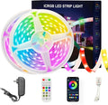 Led Lights for Bedroom 66FT Smart IC+RGB, Music Sync Color Changing Strip Lights, 24Key Remote+App Control Light Strip for BedHead,Underbed,Ceiling,Background Wall