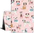 for iPad (A16) 11Th/10Th Generation Case 2025/2022, for iPad Case 11Th/10Th Generation, 10Th/11Th Gen iPadCase Cover Auto Wake/Sleep Multi-Angle Viewing Adjustable Stand, Pink Cute Dogs