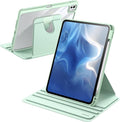 JETech Rotating Case ONLY for iPad Pro 11-Inch M5/M4 2025/2024 (6th/5th Generation) with Pencil Holder, 360 Degree Rotation Protective Stand Cover Clear Back, Auto Wake/Sleep (Mint)