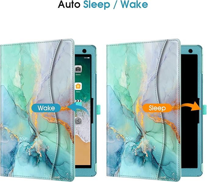 Fintie Case for iPad Air (3rd Gen) 10.5" 2019 / iPad Pro 10.5" 2017 - [Corner Protection] 360 Degree Rotating Smart Protective Stand Cover w/Pencil Holder, Auto Sleep/Wake, Emerald Marble