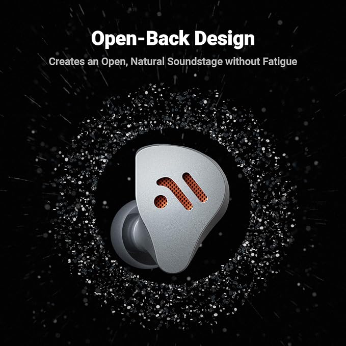 Fosi Audio IM4 Open-Back IEM Earphones, in Ear Monitor Wired Earbuds, 10mm Single Dynamic Driver, IEMs for Audiophiles, Gaming and Studio, 3.5mm 2-Pin 0.78mm Detachable Cables, N52 Dual Magnets