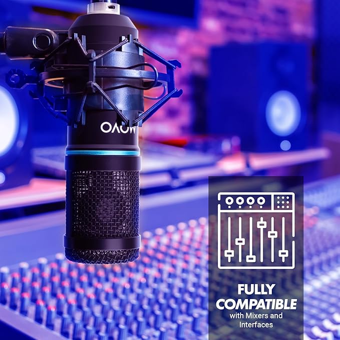 Movo PodPak Podcast Equipment Bundle with XLR Condenser Microphone, Articulating Scissor Arm, and Pop Filter - XLR Mic for Podcasting, Streaming, YouTube, Music, ASMR - Content Creator Studio Mic