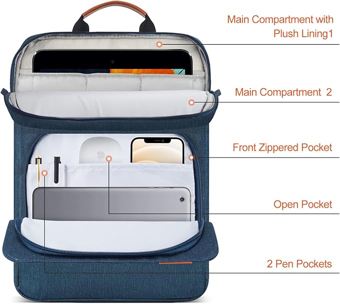 12.9-14.2 Inch Tablet Sleeve Bag for Samsung Galaxy Tab S11 S10 S9 S8 Ultra 14.6",13" iPad Air M2 M3 M4/Pro M5 M4/Pro 12.9, MacBook Air 13.6"/Pro 14.2"/Neo 13/Surface Laptop/Surface Pro 11 Case-Blue