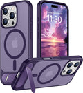 Magnetic Compatible with iPhone 16 Pro Case, [Built-in Invisible Kickstand][Compatible with MagSafe] [Military Grade Shockproof] Slim Translucent Matte Phone Case for iPhone 16 Pro 6.3"