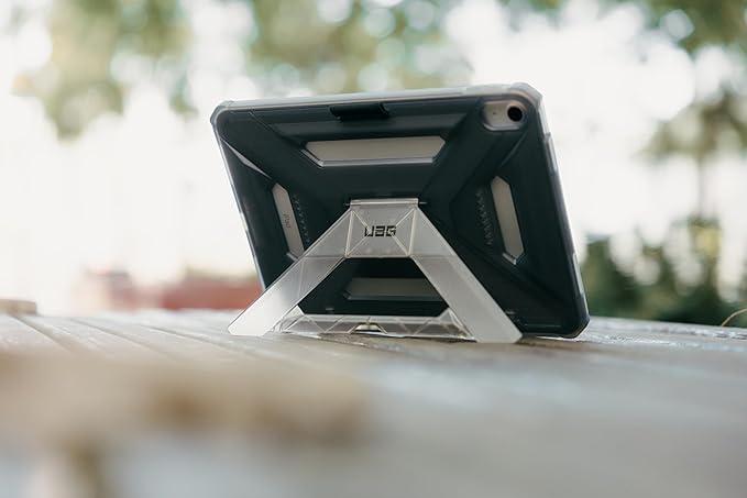 URBAN ARMOR GEAR UAG Designed for iPad Pro 13" 8th/7th Gen 2024-2025 Case A3360 A3361 A3362 - Rugged Transparent Protective Cover with Kickstand and Pencil Holder Scout Plus Ash
