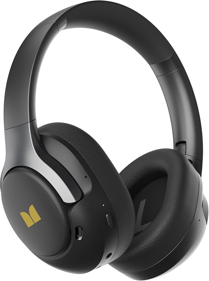 Monster Persona 5th Hybrid Active Noise Cancelling Headphones, Wireless Over-Ear Headphones with Deep Bass Sound, Bluetooth 6.0, 70H Playtime, Foldable Comfort Headphone for Travel/Work/Home