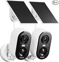 Kiwibit Solar Security Cameras Wireless Outdoor, 2K Magnetic Installation Battery Powered Camera with Smart AI PIR Motion Detection, Color Night Vision, Waterproof for Indoor & Outdoor