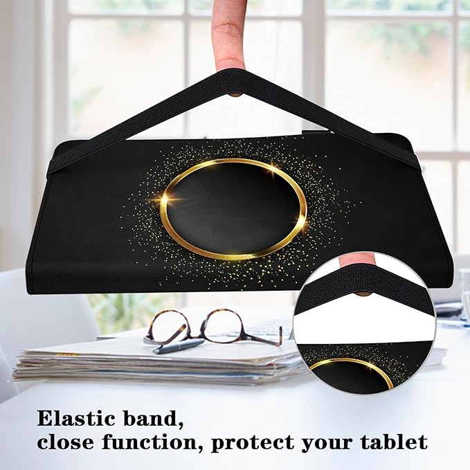 Case for iPad 11th Generation 11 Inch 2025 A16, iPad 10th Generation 10.9 inch 2022, Auto Wake/Sleep,Slim Stand Smart PU Leather Protective Cover - Gold Hoop