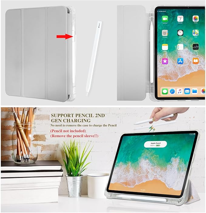 Vimorco for iPad Air 11 Inch Case M4 2026, for iPad Air 5th/4th Gen Cases 10.9-inch, Fit iPad Pro 11 Inch Case 4th/3rd/2nd/1st Generation,Pencil Holder/2 Viewing Stands/Typing Stand/Slim,Flower Garden