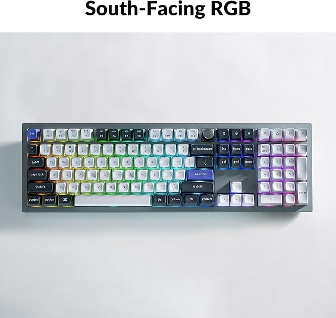 Keychron Q6 Pro Full Aluminum Wireless Bluetooth Custom Mechanical Keyboard, Full-Size QMK/VIA Programmable Knob KSA Double-Shot PBT Keycap Hot-Swappable Brown Switch, Mac Windows Linux - Grey