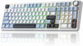 x Aula F99 Pro Wireless Mechanical Keyboard, Gasket Hot Swappable Custom Keyboard with Knob, RGB Backlit,Pre-lubed Reaper Switches PBT Keycaps BT5.0/2.4GHz/USB-C Creamy PC Gaming Keyboards - Blue
