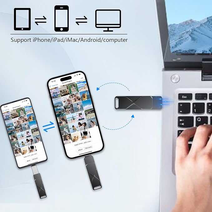 512GB USB Flash Drive High-Speed Thumb Drive- Portable Jump Drive for Data Storage, Backup, and File Transfer for PC Laptop Desktop (Black, 512)