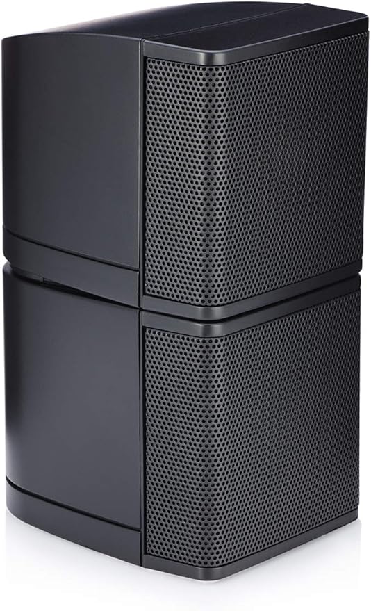 Pure Resonance Audio MC2.5B Dual 2.5” Swiveling Surround Sound Mini Cube Speaker (Pair, Black) (with Brackets)