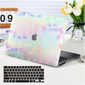 Funut for MacBook Air 13 inch M5 2026 2025-2022 M4 M3 M2 A3449 A3240 A3113 A2681,Plastic Hard Protective Shell Case + Keyboard Cover for M5 MacBook Air 13.6",Transparent Feathers