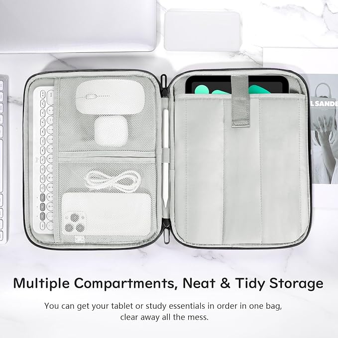 Dadanism 8-9 Inch Tablet Sleeve Padded Carrying Case for iPad mini 7th/6th 8.3", iPad mini 5/4/3/2/1 7.9", Remarkable Paper Pro Move 7.3" 2025, Galaxy Tab A9/A7 Lite 8.7", Tab M8 8", Tab M9 9", Black