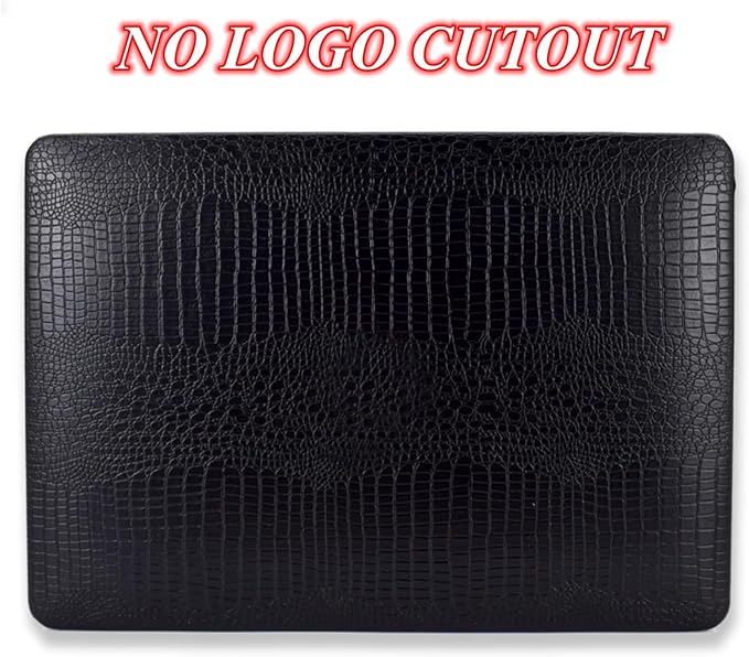 DTangLsm for Leather MacBook Pro 14 inch Case M5 2026-2021 M4 M3 M2 M1 A3426 A3427 A3434 A3112 A3185 A3401 A2918 A2992 A2779 A2442, Crocodile Skin Alligator PU Leather Hard Case+Keyboard Cover, Black