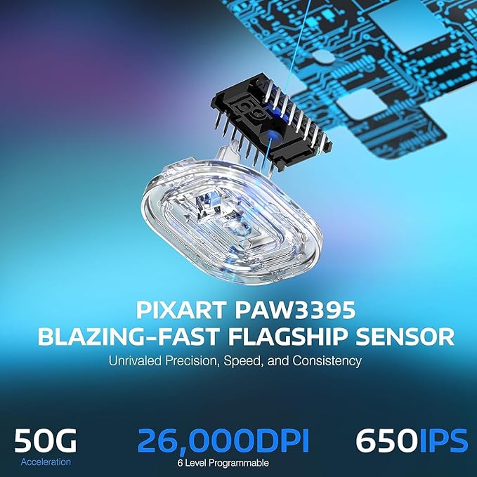 MANBASNAKE Attack Shark X3 Pro 4K/8K Hz Mouse, 59g Superlight BT/2.4G Wireless/Wired Gaming Mouse, PixArt PAW3395 Gaming Sensor, 26000 DPI, Programmable Buttons for Win11/Xbox/PS/Mac(White)