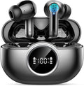 Wireless Earbuds, Bluetooth 5.4 Headphones 3D Bass Hi-Fi Stereo Ear Buds, 4 ENC Noise Cancelling Mic, 40Hrs USB-C in-Ear Earphones, IP7 Waterproof Workout Sport for Laptop Pad Android iOS, Black