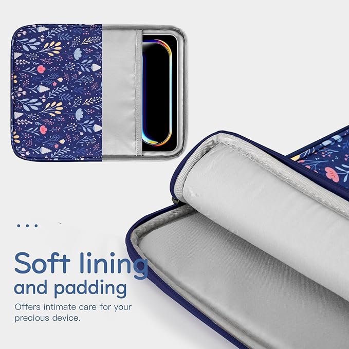 Dadanism 13 Inch Tablet Sleeve Bag Carrying Case for iPad Pro 13" M5/M4 2025/2024, iPad Air 13" M4/M3 2026/2025, iPad Pro 12.9", Galaxy Tab S10+/S9 FE+/S9+ 12.4", Remarkable Paper Pro 11.8",Night Blue