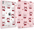 TWOLSKOO Case for iPad Pro 11-inch (M5 2025 / M4 2024), Clear Acrylic Back with TPU Bumper, Pencil Holder, Trifold Stand, Auto Sleep/Wake, Bows & Hearts