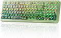 KiiBoom Phantom98 Lite 96% Wireless Mechanical Gaming Keyboard, VIA Programmable, Creamy Keyboard with Gasket, 8000mAh Battery, Hot Swap, RGB Backlits, NKRO for Win/Mac (Green, Mossy Silent Switch)
