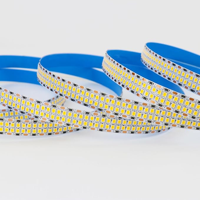 LEDENET 2835 SMD Warm White LED Strip Lights 3000K DC 12V 2400 LEDs 16.4ft/5M Double Row Flexible LED Strip Tape Light Ribbon Lamp LED Dimmable Strips for Bedroom Lighting