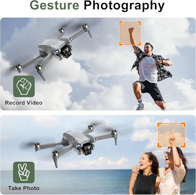 PRO Drone with Camera for Adults 4K,Brushless Motors Drone for Kids Beginners,40mins Flight Time with 2 Batteries,FPV Foldable RC Quadcopter,Toys Gifts for Teen Boys Girls, Beginner（Titanium gray）