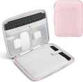 TiMOVO 9-11" Tablet Sleeve Bag for iPad 11-inch A16 2025, iPad 10.9"/10.2"| Air 11 Inch/5th/4th Gen. 10.9", Galaxy Tab A9+/A11Plus 11", Protective Bag with Pockets, Pink