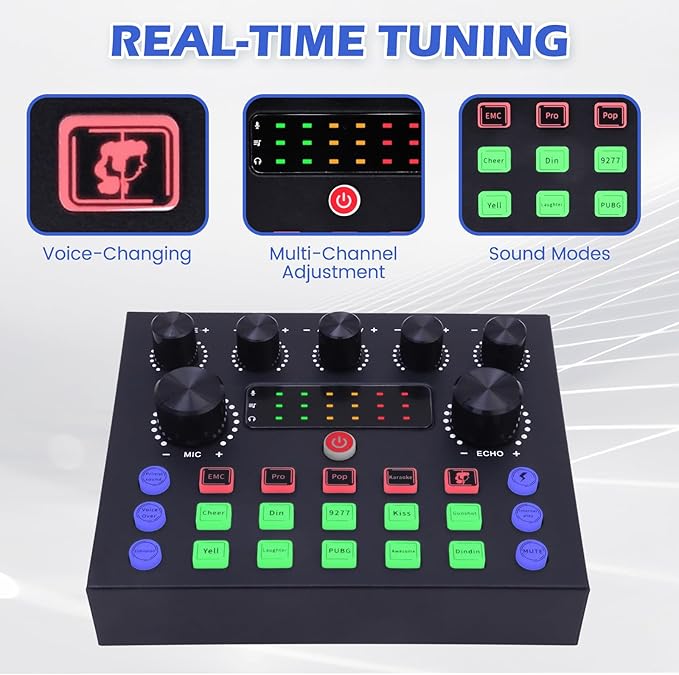 Podcast Equipment, Podcast Equipment Bundle with BM-800 Microphone & V8s Sound Card, Recording Studio Equipment for Singing, Gaming, Live Streaming and YouTube Tiktok