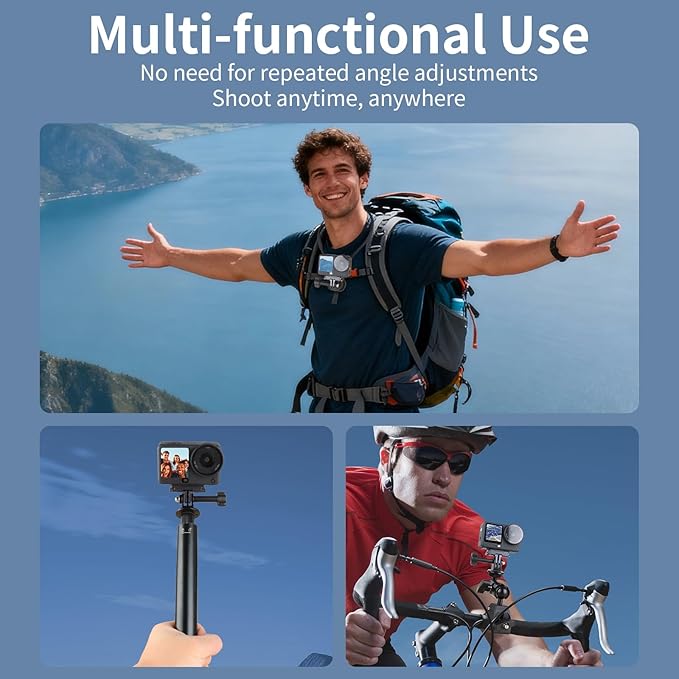 Aluminum Magnetic Quick Release Adapter Mount Compatible with DJI Osmo Action 6 /Osmo Nano, Expansion Stand with1/4Screw Hole/Foldable Connector/Quick-Release Buckle, Action Camera Accessories
