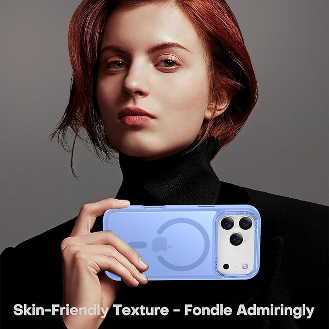 Newfuture Magnetic for iPhone 17 Pro Case [Compatible with Magsafe] [Military Grade Drop Protection] Translucent Matte Anti-Scratch Shockproof Protective Phone Cover 6.3 Inch, Blue