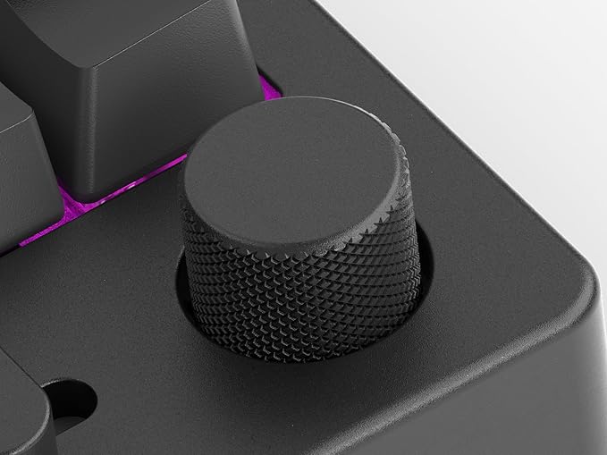 GLORIOUS GMMK Macro Pad - Black Mechanical Numpad - 10 Key USB Keypad - Hotswap, Programmable Volume Knob, RGB Backlit, Wired & Wireless Bluetooth- Gaming Keyboard Number Pad