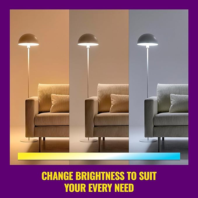 WiZ 40W B12 Candle Bulb Light, 6-Pack Smart Bulbs, Indoor E12 LED Color Changing Lights, Connects to Wi-Fi, Control with Voice, App, Activate by Motion, Matter Compatible