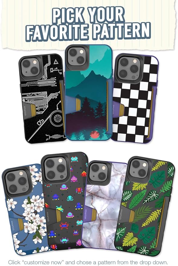 Smartish® iPhone 14 Plus Wallet Case - Wallet Slayer Vol. 1 [Slim + Protective] Credit Card Holder - Drop Tested Hidden Credit Card Slot Cover for Apple iPhone 14 Plus - Custom Prints