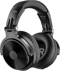 OneOdio Bluetooth Over Ear Headphones, 110 Hrs Wireless/Wired Stereo Sound Foldable Headsets with Deep Bass 50mm Neodymium Drivers for PC/Computer/Podcast- Studio Wireless Pro C, Black