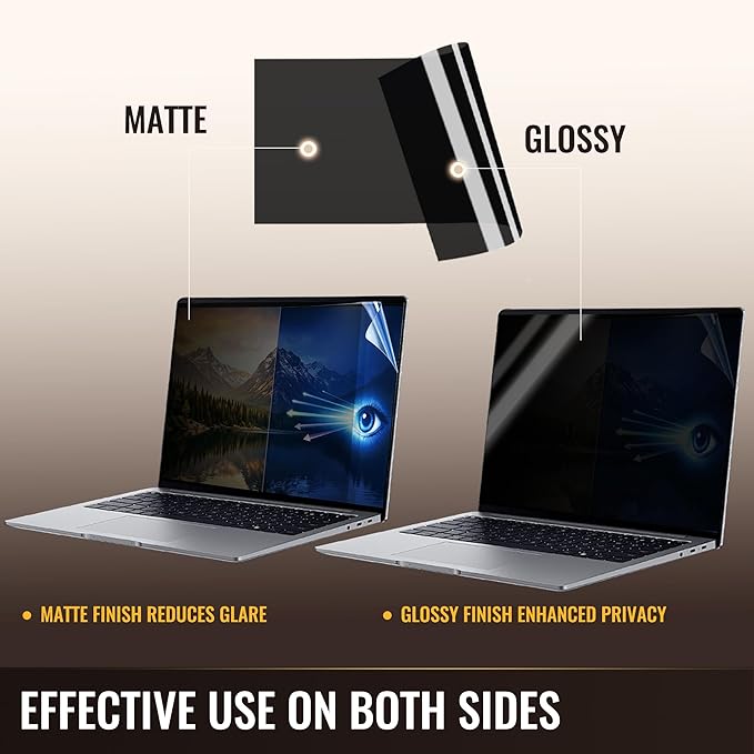 14 Inch Privacy Screen for Laptop with 16:9 Widescreen Laptop Blue Light Screen Protector - Anti-Glare - Anti-Scratch Protector Film for Data Confidentiality Privacy Shield