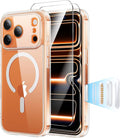 Anti-Yellowing for iPhone 17 Pro Max Case with 2X Screen Protectors, [Compatible with MagSafe] [12FT Military Grade Drop] Slim Thin Phone Cover 6.9 Inch,Clear