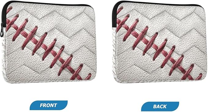 Baseball Laptop Case Sleeve, Baseball Texture Retro Red White Shockproof Protective Computer Carrying Cover, Briefcase Handbags 13-13.3inch Laptop Sleeve Bag